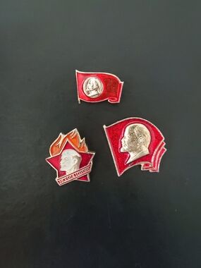 Vintage Soviet Union USSR - Vladamir Lenin Enamel Pin Lot - Russia